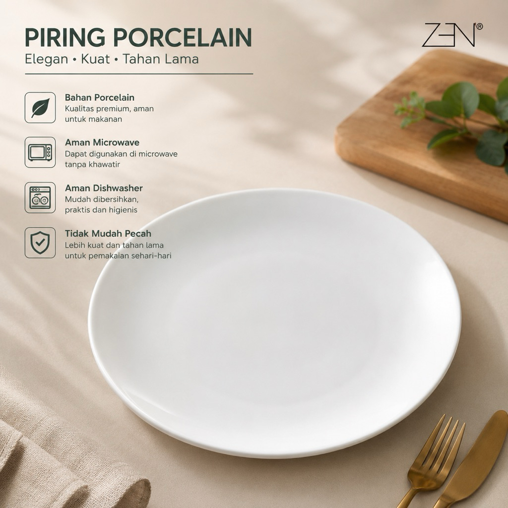 Zen Porcelain Piring 24cm